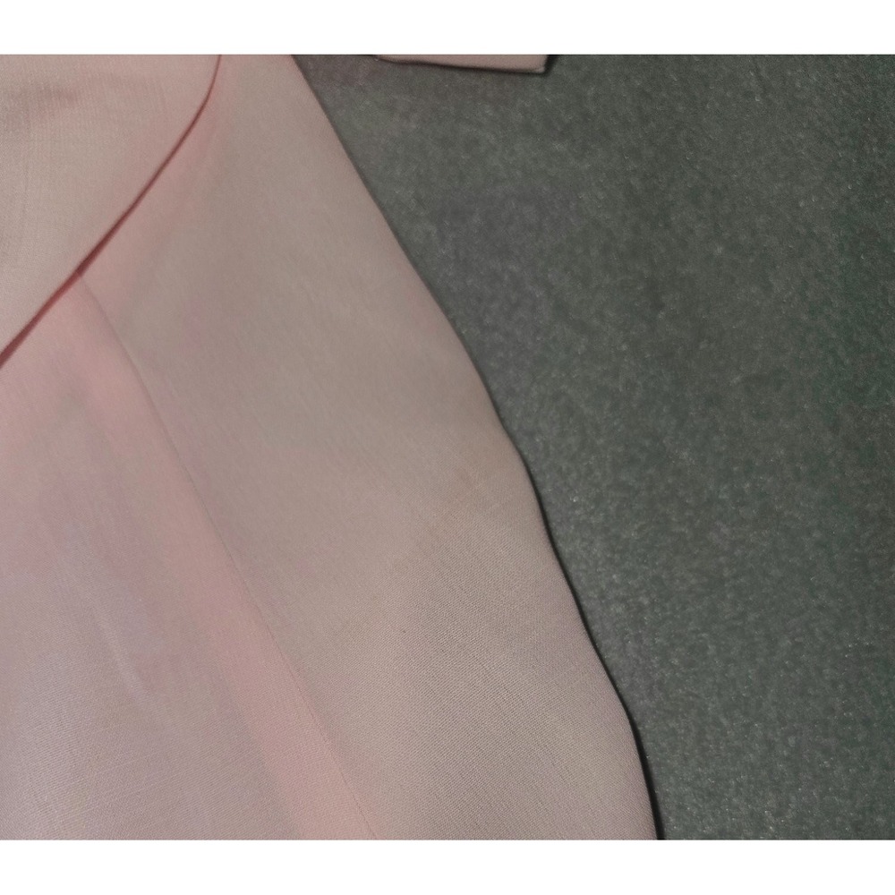 Vintage Leslie Fay Dresses Womens 22WP Pink 2 Piece Skirt Set Scalloped Rhinesto - Picture 8 of 15